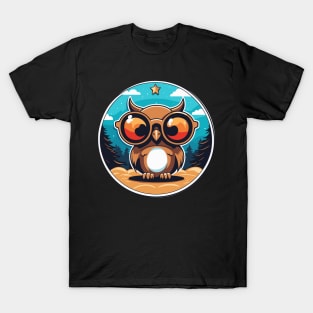 Owl Christmas Drawing T-Shirt